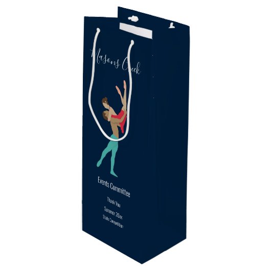 Sac Cadeau Pour Bouteille Ballet (Devant Angle)