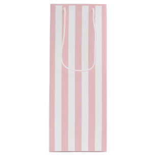 Sac Cadeau Pour Bouteille Bande rose et blanche millénaire