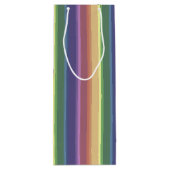 Sac Cadeau Pour Bouteille Bandes arc-en-ciel coupées (Dos)