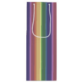 Sac Cadeau Pour Bouteille Bandes arc-en-ciel coupées (Devant)