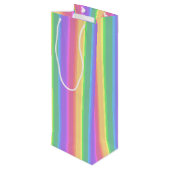 Sac Cadeau Pour Bouteille Bandes arc-en-ciel pastel (Dos Angle)