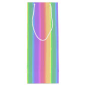 Sac Cadeau Pour Bouteille Bandes arc-en-ciel pastel (Dos)