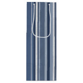 Sac Cadeau Pour Bouteille Bandes Bleues et blanches (Devant)