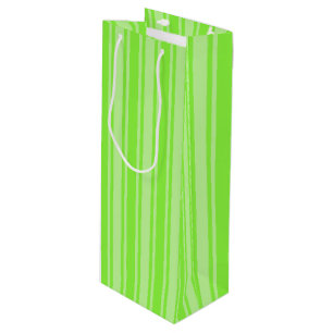 Sac Cadeau Pour Bouteille Bandes de bonbons vert citron
