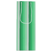 Sac Cadeau Pour Bouteille Bandes d'ombre vertes (Devant)