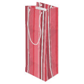 Sac Cadeau Pour Bouteille Bandes roses (Dos Angle)