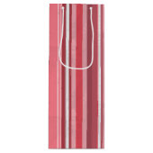 Sac Cadeau Pour Bouteille Bandes roses (Devant)