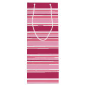 Sac Cadeau Pour Bouteille Bandes roses (Dos)