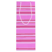 Sac Cadeau Pour Bouteille Bandes roses (Dos)