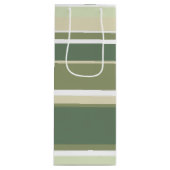 Sac Cadeau Pour Bouteille Bandes vert olive (Devant)