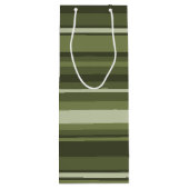 Sac Cadeau Pour Bouteille Bandes vert olive (Dos)