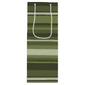 Sac Cadeau Pour Bouteille Bandes vert olive (Devant)