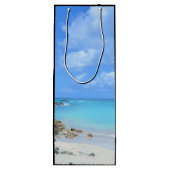 Sac Cadeau Pour Bouteille Beautiful Turquoise Tropical Beach  (Dos)