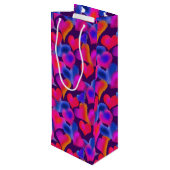 Sac Cadeau Pour Bouteille Beaux Coeurs Peints | Saint Valentin (Dos Angle)