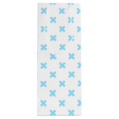 Sac Cadeau Pour Bouteille Bébé bleu croix coutures sur blanc (Dos)