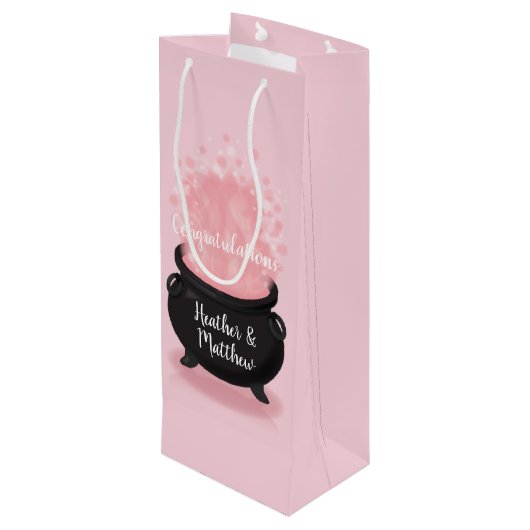 Sac Cadeau Pour Bouteille Bébé brasse Sorcière douche gothique rose fille (Dos Angle)