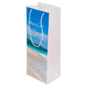 Sac Cadeau Pour Bouteille Belle Destination Tropicale Plage Pittoresque (Dos Angle)
