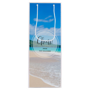 Sac Cadeau Pour Bouteille Belle Destination Tropicale Plage Pittoresque