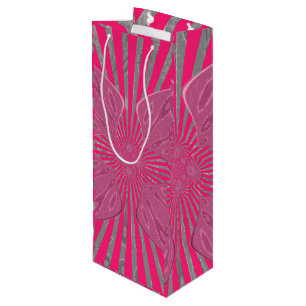 Sac Cadeau Pour Bouteille Belle pique rose Extraordinaire Art abstrait Desig