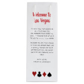 Sac Cadeau Pour Bouteille Bienvenue à Las Vegas Mariage Guest Merci invité (Devant)