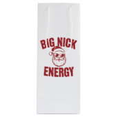 Sac Cadeau Pour Bouteille Big Nick Energy Funny Père Noël Rude Christmas Jok (Devant)