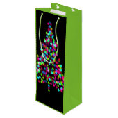 Sac Cadeau Pour Bouteille Bijoux de Noël en vert (Dos Angle)