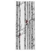 Sac Cadeau Pour Bouteille Birch Trees modernes et Red Cardinal Birds (Dos)