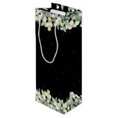 Sac Cadeau Pour Bouteille Black Snowberry+Eucalyptus Noël/Fête (Dos Angle)