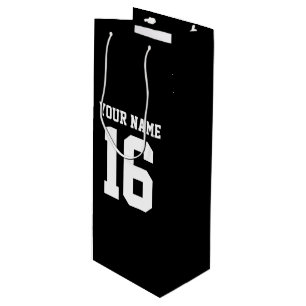 Sac Cadeau Pour Bouteille Black Sporty Team Jersey