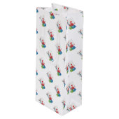 Sac Cadeau Pour Bouteille Blackjack avec jetons de poker (Devant Angle)