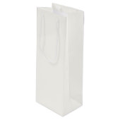 Sac Cadeau Pour Bouteille Blanc (Devant Angle)
