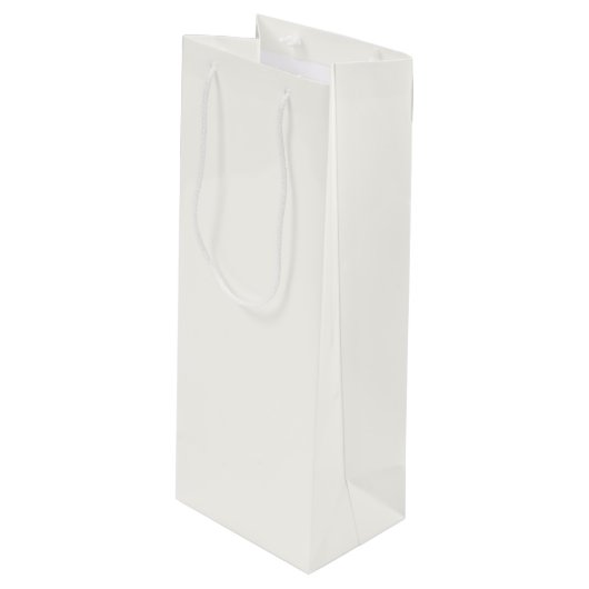 Sac Cadeau Pour Bouteille Blanc (Devant Angle)