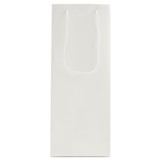 Sac Cadeau Pour Bouteille Blanc (Devant)