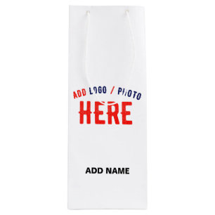 SAC CADEAU POUR BOUTEILLE BLANC PERSONNALISABLE MODERNE ET MARQUE VERIFIE DE