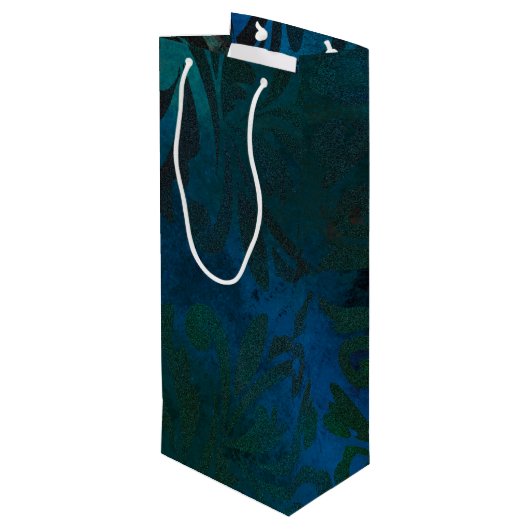 Sac Cadeau Pour Bouteille bleu (Dos Angle)