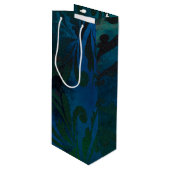 Sac Cadeau Pour Bouteille bleu (Devant Angle)