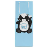 Sac Cadeau Pour Bouteille Bleu Baby shower (Devant)