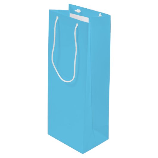 Sac Cadeau Pour Bouteille Bleu ciel (Devant Angle)