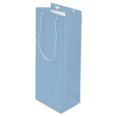 Sac Cadeau Pour Bouteille Bleu doux d'hiver (Devant Angle)