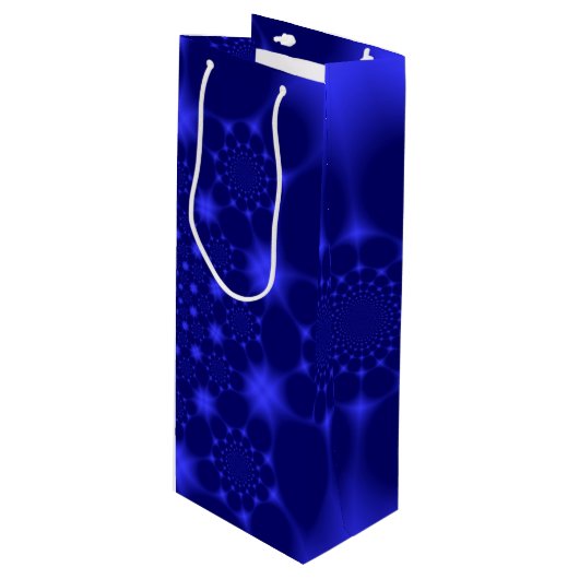 Sac Cadeau Pour Bouteille Bleu éblouissant (Devant Angle)