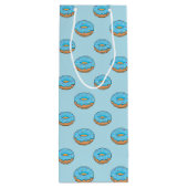 Sac Cadeau Pour Bouteille Bleu givré avec dessin à arroser (Dos)