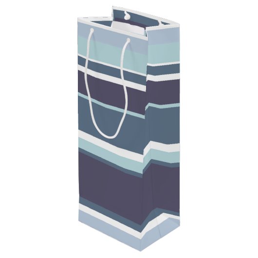 Sac Cadeau Pour Bouteille Bleu-gris (Dos Angle)