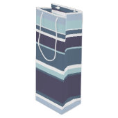 Sac Cadeau Pour Bouteille Bleu-gris (Devant Angle)