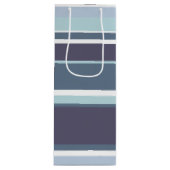 Sac Cadeau Pour Bouteille Bleu-gris (Devant)