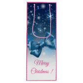 Sac Cadeau Pour Bouteille Bleu hiver (Devant)