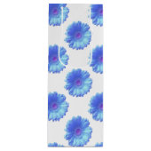 Sac Cadeau Pour Bouteille Bleu marguerite (Devant)