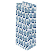 Sac Cadeau Pour Bouteille Blue Chinoiserie Ginger Jar Jars (Devant Angle)