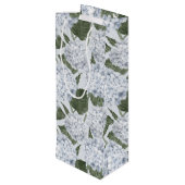 Sac Cadeau Pour Bouteille Blue Hydrangea Garden Floral  (Dos Angle)