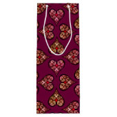 Sac Cadeau Pour Bouteille Boho Damask Heart (Dos)