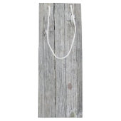 Sac Cadeau Pour Bouteille bois patiné (Devant)